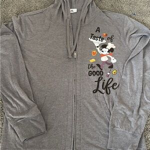 Gray Graphic Print Hoodie